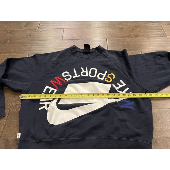 Nike Sportswear Crewneck Mens Navy French Terry Sweatshirt Size S AR1622-475 - Picture 9 of 10